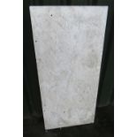 White marble wash stand top, W124cm, D57.5cm, thickness 2.2cm