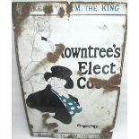 Enamel sign - Rowntree's elect cocoa, W50.2cm H75.5cm (a/f)