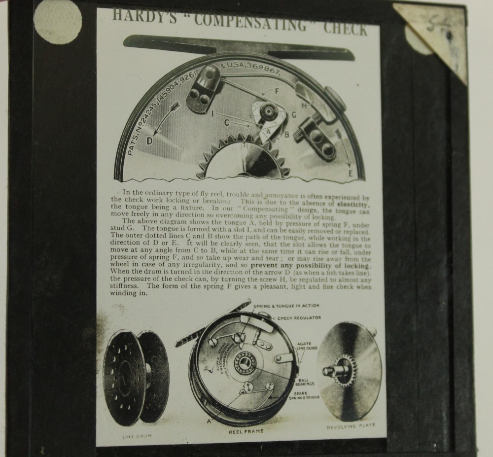Collection early to mid C20th magic lantern monochrome slides, all related to fishing and - Image 10 of 11