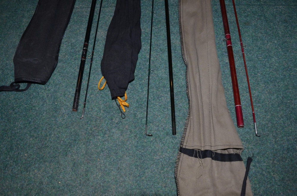 Three carbon fibre fly rods - Lureflash Viper 10ft two piece, Daiwa 149 10ft two piece, D.A.M - Image 4 of 4