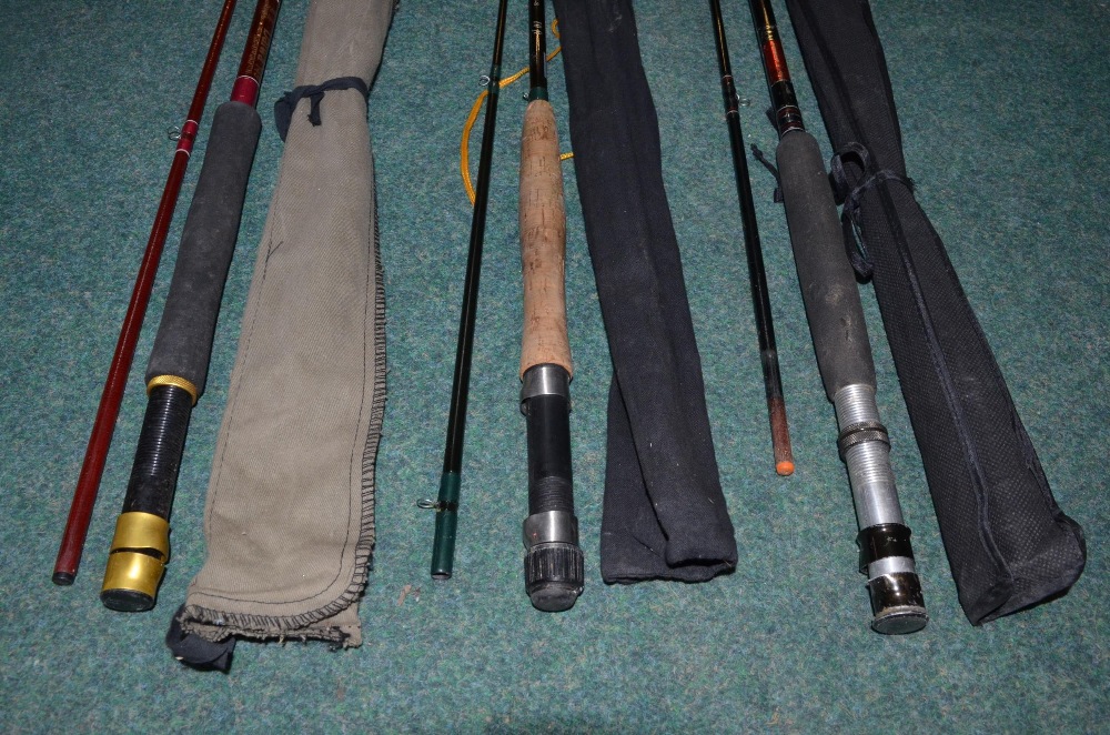 Three carbon fibre fly rods - Lureflash Viper 10ft two piece, Daiwa 149 10ft two piece, D.A.M - Image 3 of 4