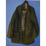 An as new Scats Countryside wax jacket with detachable hood, size medium.