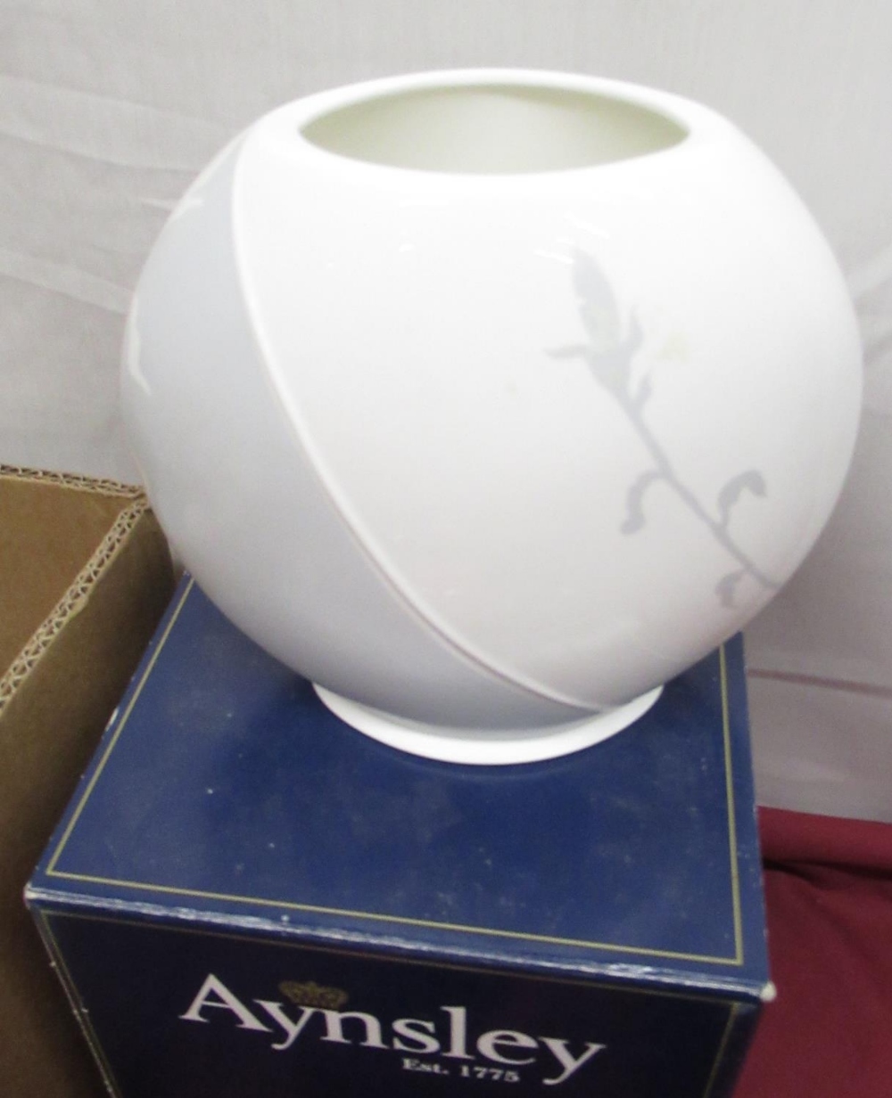 Aynsley Sense flower vase, Murano style glass bowl, silver-plated Cockerel, partial Price Kensington - Image 6 of 6