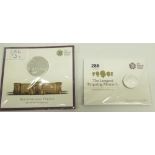 Royal Mint Buckingham Palace 2015 UK £100 Fine Silver Coin, and a Royal Mint 'The Longest Reigning