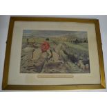Large framed print captioned "Don't move there, we shall clear you!". No visible signatures etc.