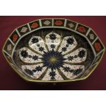 Royal Crown Derby Imari 1128 pattern octagonal bowl, printed mark to base, D24.5cm