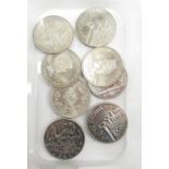 Eliz. II 1904 - 2004 £5 coin, seven other £5 coins (8)