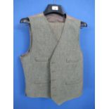 Beaver Darby tweed waistcoat size 48, pair of Darby tweed breeks W32