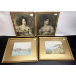 Alfred Hudson, pair of late C19th seascape watercolours, signed, W28cm H21.5cm, pair of C20th colour