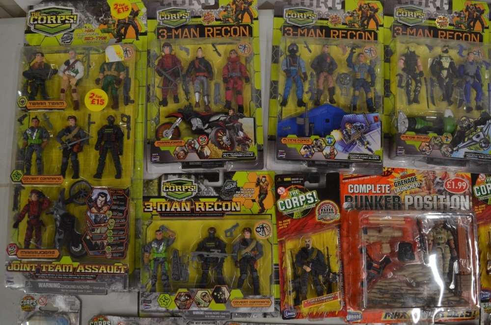 Collection of 28 "The Corps" figure sets, all factory sealed and un-played with. Includes 9 "Elite - Image 2 of 6
