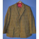 John Brocklehurst tweed jacket 48" chest, waistcoat and breeks 42" waist