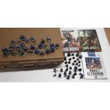Warhammer 40k - Collection of painted figurines inc. Ultramarines, Terminators, Militarum Auxilla