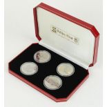 Set of four Pobjoy Mint 1998 Isle of Man Year of the Ocean commemorative crowns, all encapsulated in