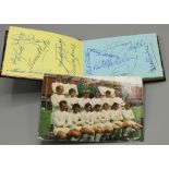 Autograph album containing late 1960s/1970s Leeds United football club players' signatures including