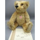 Steiff "New Mr. Cinnamon" teddy bear in blonde mohair with working growler mechanism, limited