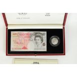 Royal Mint 1994 commemorative set consisting Bank of England £50 bank note and silver proof 50p,