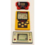 1980s electronic handheld games: Systema F1 racing car game, Nintendo CGL wide screen Game &