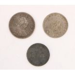 1812 John Smalpage and Slumb of Leeds shilling token, Geo. III 1812 Bank token and a German 1