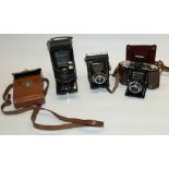 Zeiss Icon folding camera with Novar 1:3.5 F=75mm lens, Zeiss Icon folding camera with Telmar 1:4.