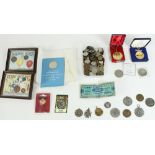 Collection of coinage and medallions to include commemoratives, coronation medals, mixed world