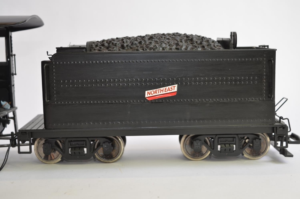 G-gauge 2-8-2 tender loco (no makers marks, possibly Aristo) with some modifications, re-painting - Image 3 of 11