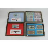Two 2015 UK Bank of England £5 bank notes with AK47 serial prefix, together with a selection of