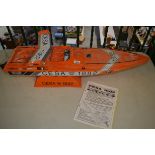A Cesa 1882 radio controlled offshore racing boat model with instruction manual. A/F