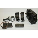 Kershaw Eight-20 Penguin folding camera, Houghton-Butcher Enson Carbine folding camera, another