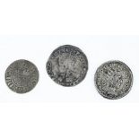 Edward III Penny c14th, Philip and Mary Groat c1556 and a reproduction Roman coin