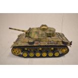 A 1/16 scale German Panzer III battle tank with BB firing gun, sound effects etc with Sender