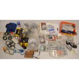 An extensive collection of spare parts and accessories etc for radio-controlled car models,