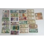 Small selection of commonwealth and Channel Islands bank notes to inc. Malaysian, South Africa,