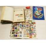 Collection of world postage stamps: mounted used stamps in a 'Wanderer' stamp album, Stanley Gibbons