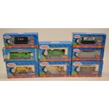 A collection of Hornby OO gauge "Thomas & Friends" electric train models and wagons including