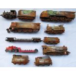 Collection of diorama models, depicting relic engines and tenders. (11)