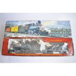 A boxed Bachmann G-gauge "Rocky Mountain Express" train set, with track, 2 wagons, accessories and