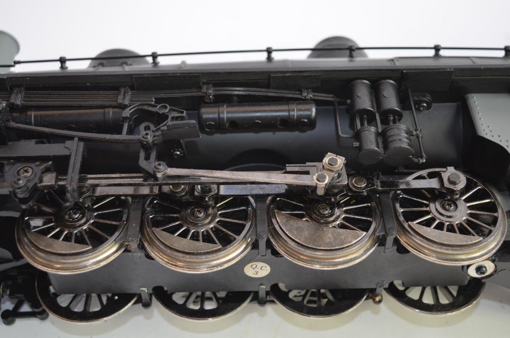G-gauge 2-8-2 tender loco (no makers marks, possibly Aristo) with some modifications, re-painting - Image 10 of 11