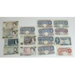 Selection of Bank of England bank notes to include Sir Christopher Wren £50, £1 Peppiat notes etc