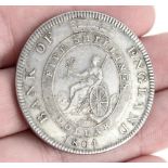 George III 1804 Bank of England five shillings silver dollar