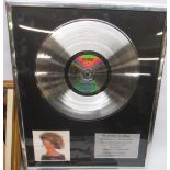 Kylie Minogue, Kylie Platinum Disc, Limited Edition no. 6 of 50, 2 framed signed photos of Kylie,
