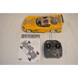 A Fusion Schumacher 1/10 scale nitro 4WD radio control car with Dodge Viper bodyshell, with