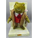 Steiff Wind in the Willows Toad, H25cm, limited edition 2998/4000, Boxed