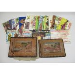 Two 20th Century leather bound photo albums with Egyptian scenes to front of both containing