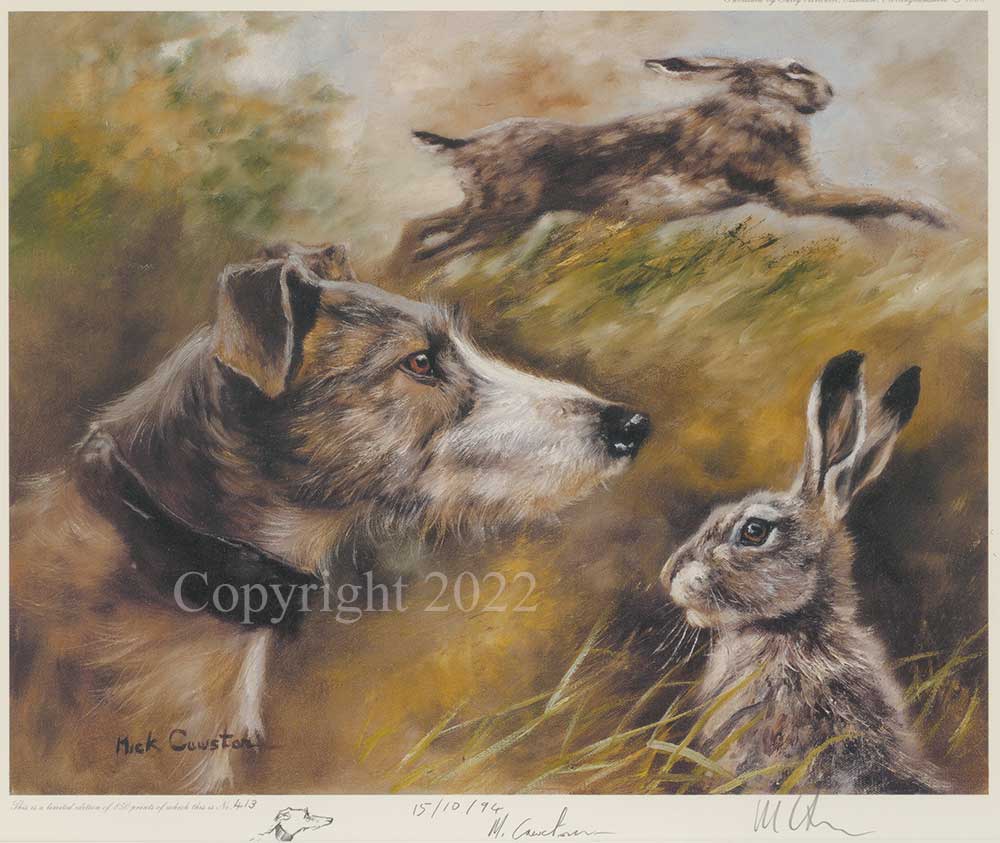 Lurcher and Rabbits - Image 2 of 3