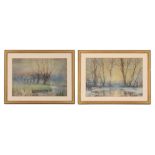 Property of a gentleman - H. Montgomerie (20th century) - RIVER VIEWS - a pair, watercolours, 14.2