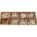 A large collection of Goss & other crested china - eight boxes, approximately 152 pieces in total (