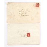 From the Butler-Stoney family - stamps - Great Britain: 1861 and 1863, two large embossed