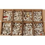 A large collection of Goss & other crested china - eight boxes, approximately 195 pieces in total (