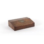 Property of a lady - a Victorian rosewood brass & abalone shell inlaid writing box, with fitted