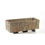 Property of a gentleman - a reconstituted garden planter or plant trough, decorated in relief with